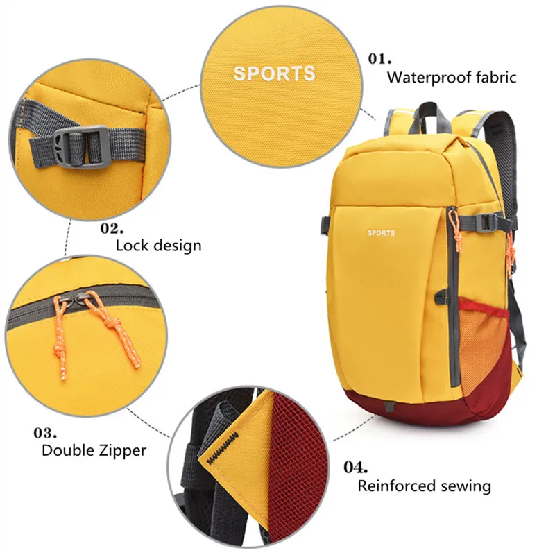 Mochila casual impermeável de grande capacidade para homens e mulheres, mochila de viagem para laptop, mochila multicolorida, camping, moda