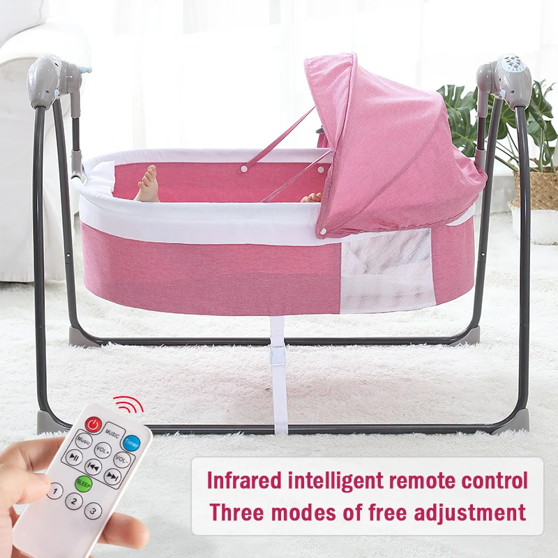 Newly designed crib electric rocking for children New smart swing bed electric cradle for babies crib