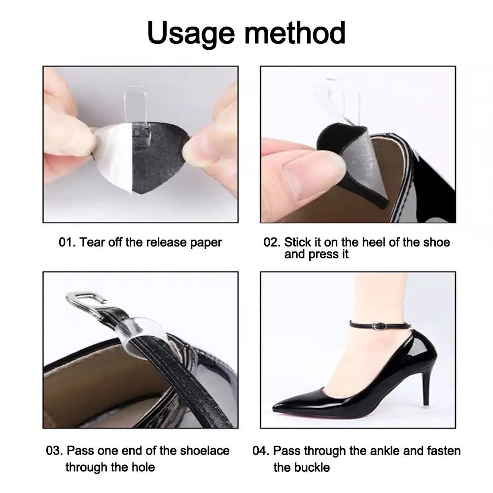 Shoe Accessories Anti-skid Ankle Shoe Belt Bundle Laces Metal Tip Adjustable Shoe Belt Tie Straps Band High Heels Shoes Women