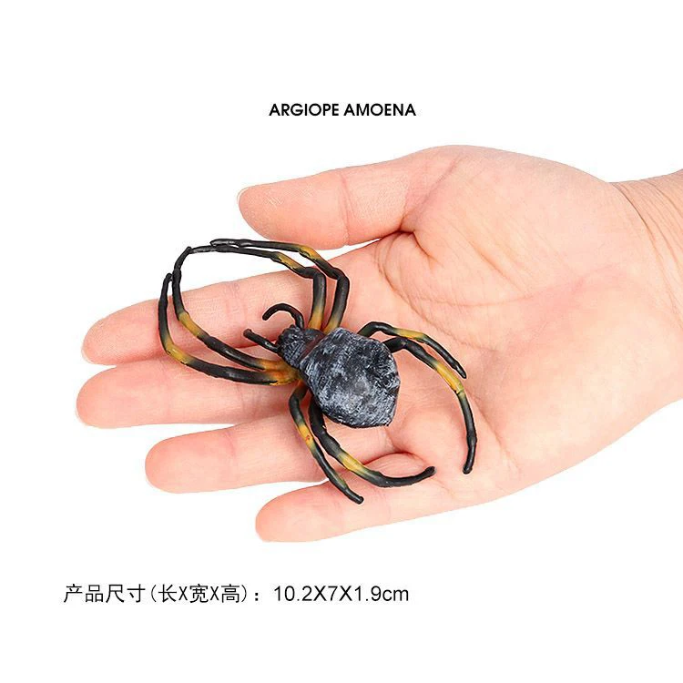 Modelo de Animal de simulación de insectos para niños, araña dorada, juguetes de broma de Halloween, Juguetes Educativos de ciencia cognitiva, regalos para niños