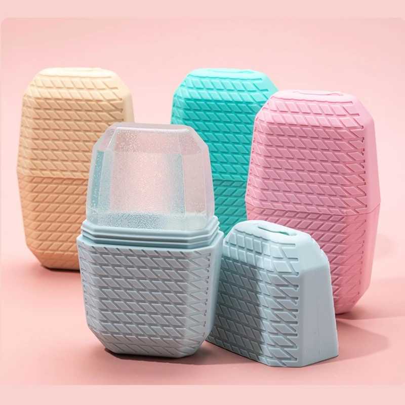 تدليك تجميل الوجه، صينية ثلج للوجه، أدوات العناية بالبشرة، تبريد وشد بشرة الوجه، قالب ثلج من السيليكون قابل لإعادة الاستخدام