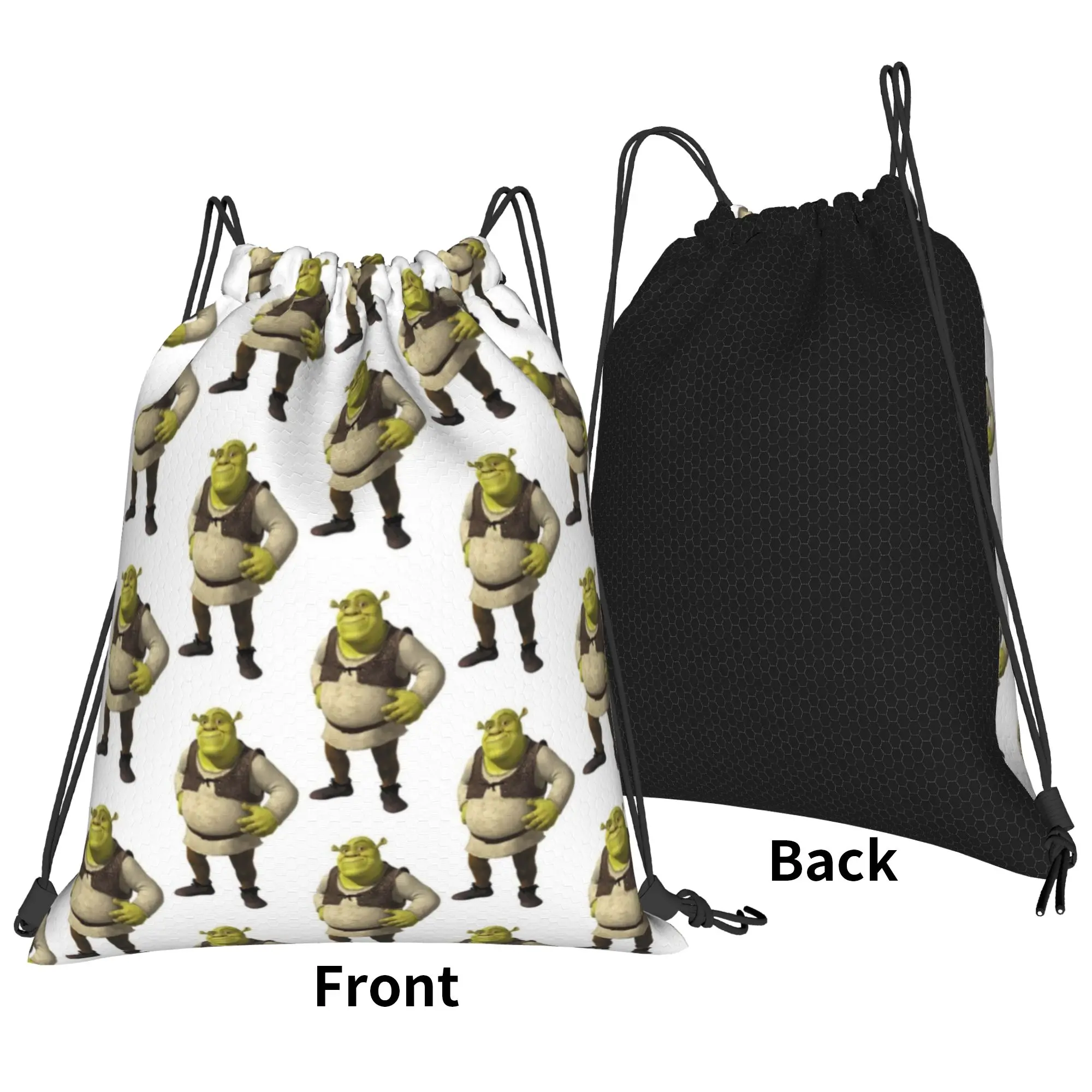 Shreks Ogres Has Layers Drawstring Backpack Gym Sports Sackpack Water Resistant  String Bag for Working Out 36cm (W) x 43cm (H)