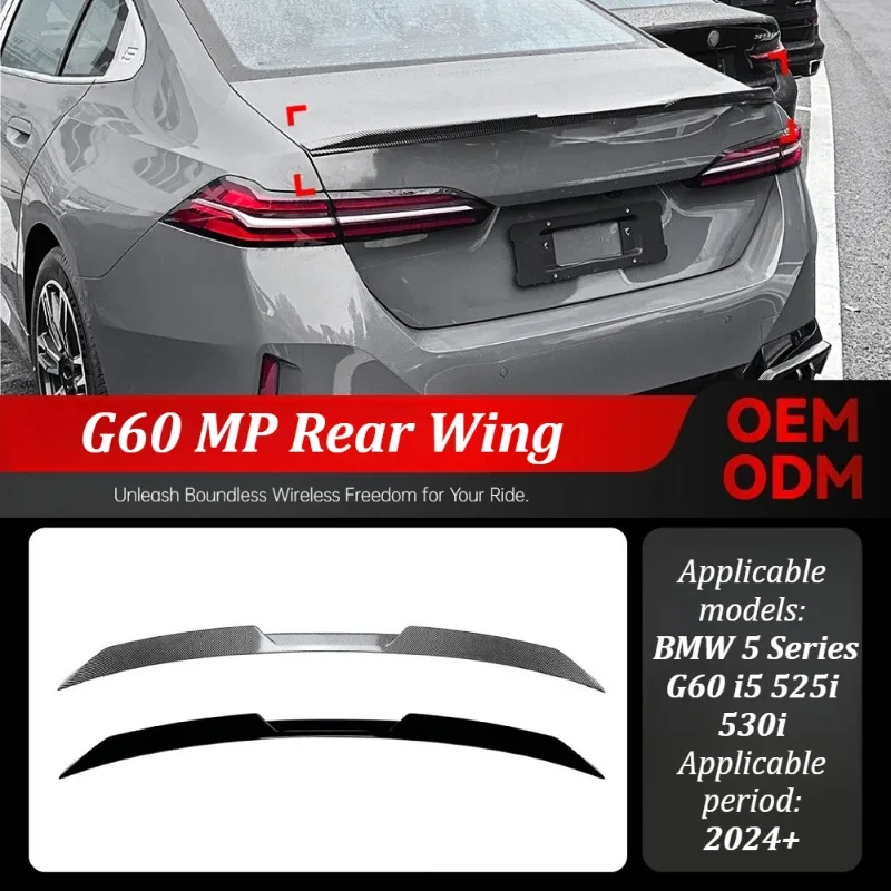 For BMW 5 Series G60 2024+ i5 525i 530i M Rear Trunk Spoiler Wing Roof Lip Car Styling Exterior Modification Accessories Custom