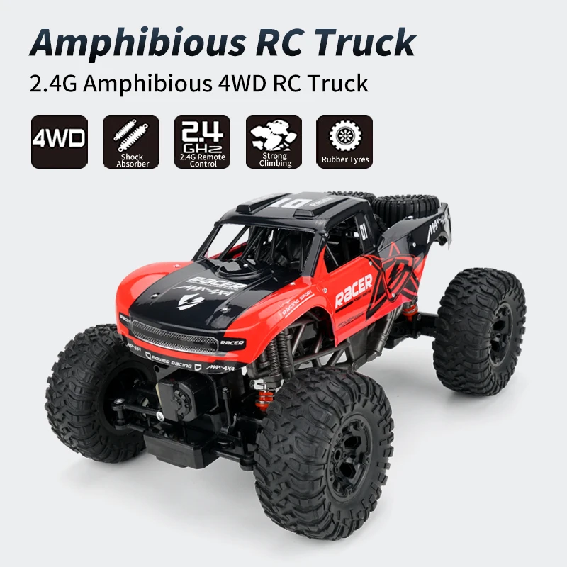 

Q96 Amphibious RC Car Remote Control Racing Car 1:10 4WD Off Road All Terrain Waterproof Truck RTR Toys for Boys Xmas Gifts Toys