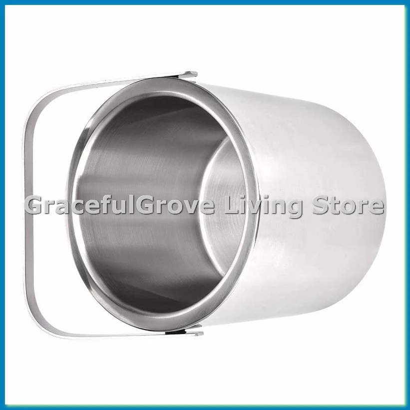 

Квадратный контейнер для льда из нержавеющей стали, ведро для льда с двойными стенками, 1,3 л, с крышкой для щипцов-ABFB