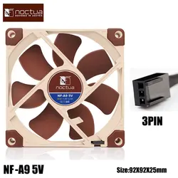 Noctua NF-A9 5V/12V 3PIN/4PIN 92x92x25mm Fan Intelligent Temperature Control/Low Noise And High Quality CPU 9cm Case Fan