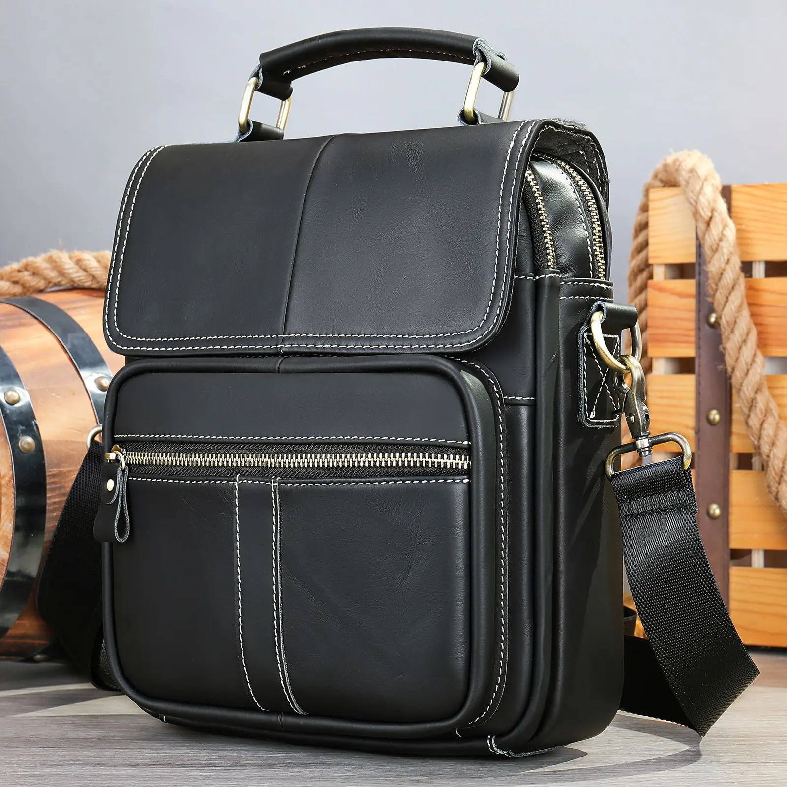 

НОВАЯ мужская сумка через плечо из натуральной кожи, мужская деловая сумка через плечо для мужчин, высококачественная сумка-мессенджер для 9,7 дюйма Ipad Bolsas