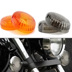 For Yamaha V-Star 1100 650 Classic  Custom  Midnight  Silverado Midnight Pair Front/Rear Turn Signal Light Lamp Lens Cover