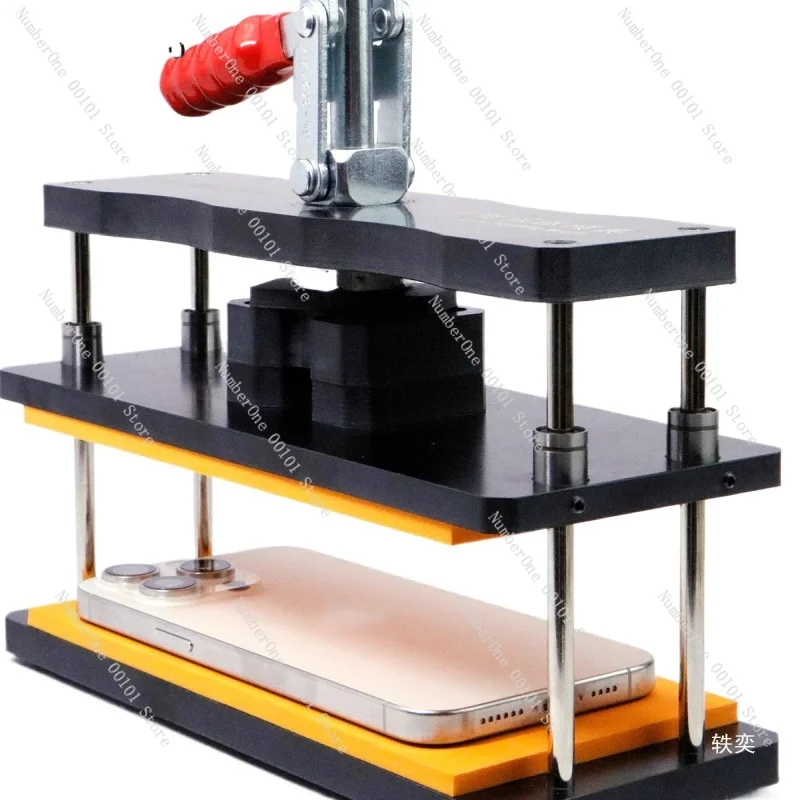 Universal mobile phone LCD screen back cover glass bonding adhesive pressure holding fixture abrasive tool adjustable height