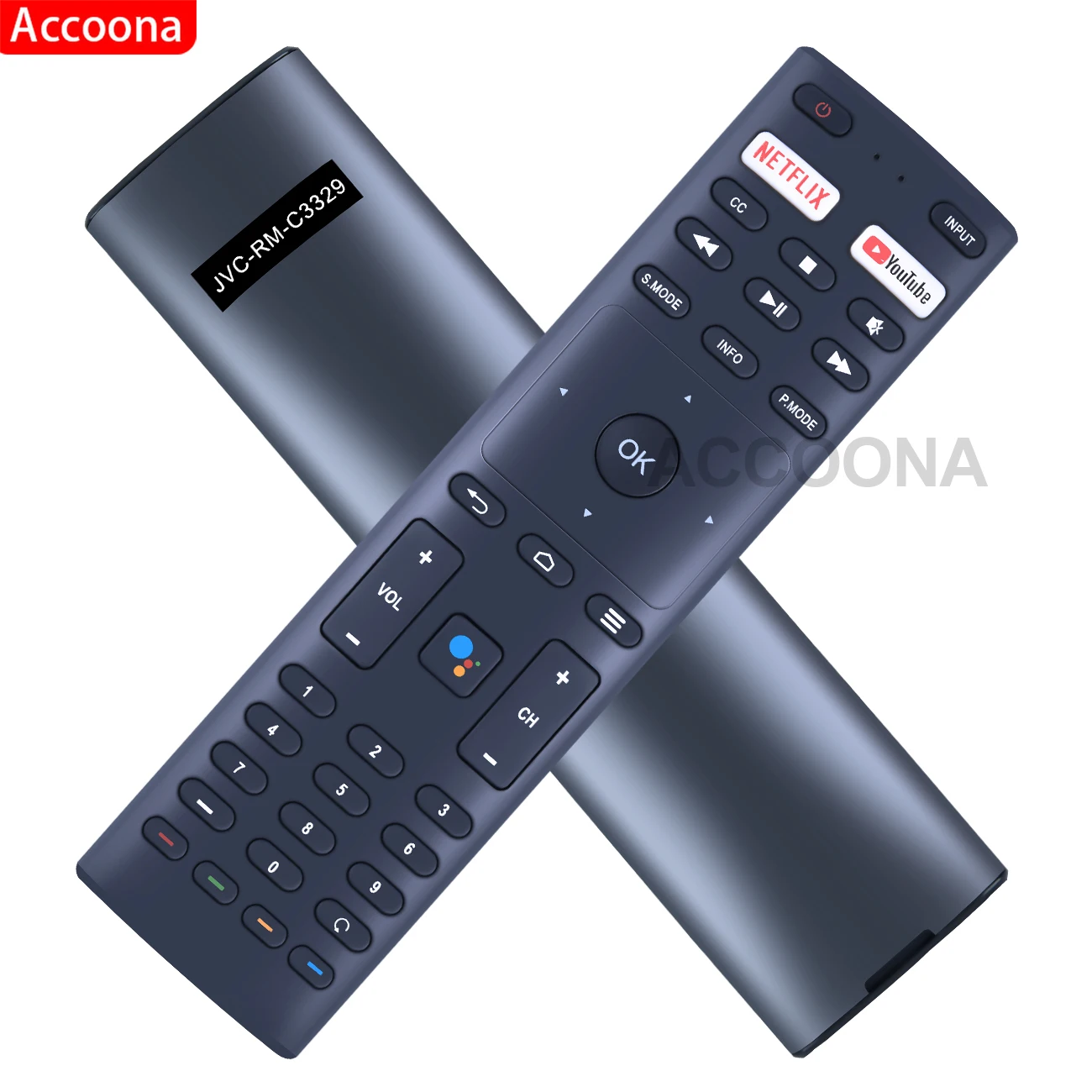 Voice RM-C3329 RM-C3359 RM-C3369 Remote for Konka JVC TV 32H31A 40H33A 43U55A 50Q75A 50U55A 55Q75A 55U55A 65Q75A 65U55A