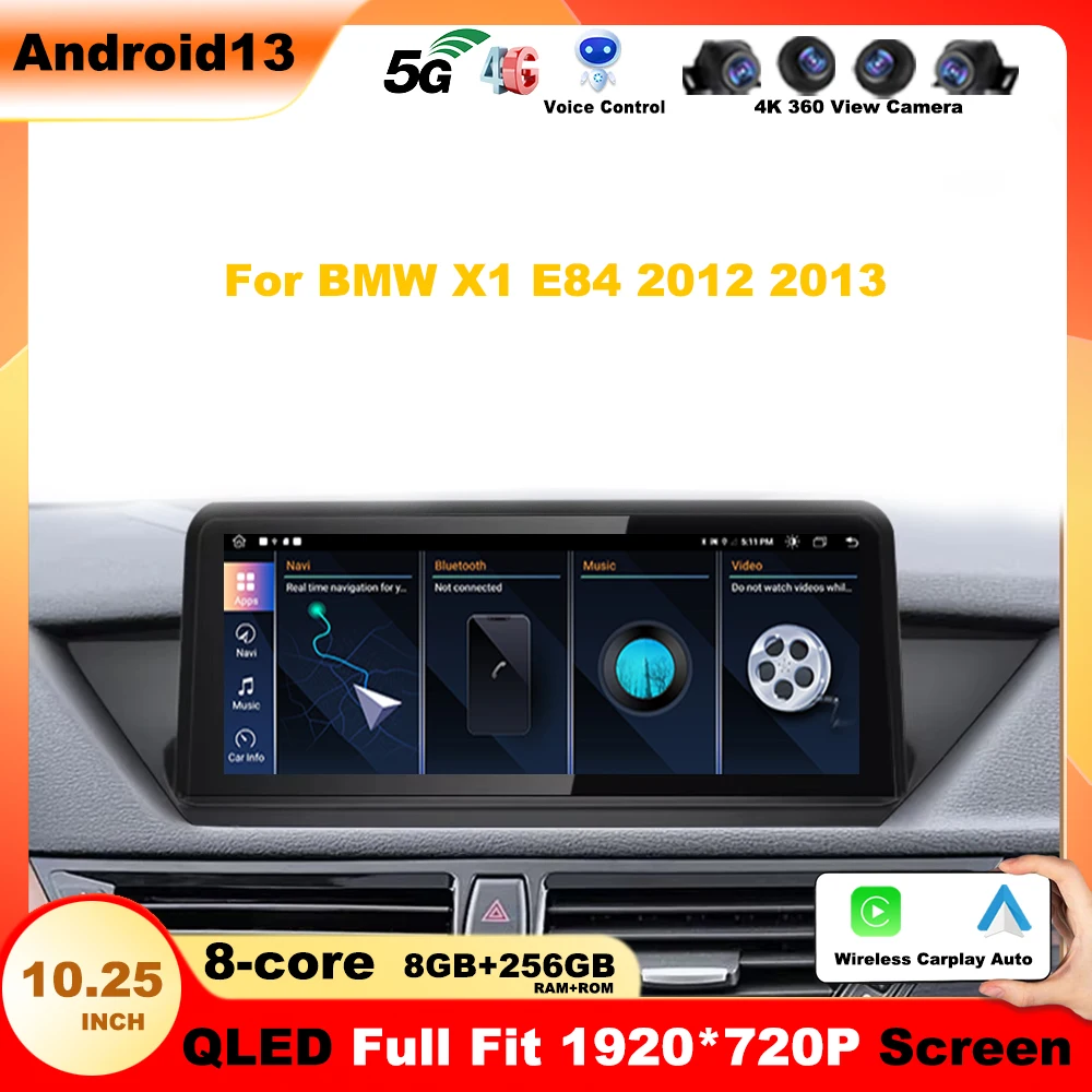 2024 New ID6 ID7 ID8 UI Android System Wireless Carplay AUTO For BMW X1 E84 2012 2013 years GPS NAVI Car Video Players GPS NAVI