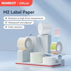 NIIMBOT-Papel de etiqueta adhesiva resistente a los arañazos, impermeable, para impresora de etiquetas de transferencia térmica portátil M2