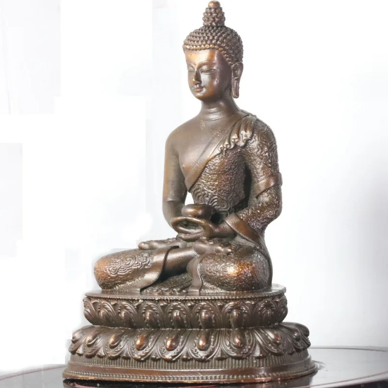 

Antiques Tibetan Buddhism Amitabha Buddha Statue Desktop Ornaments Home Altar Decorative Ornaments Buddhist Decor Items