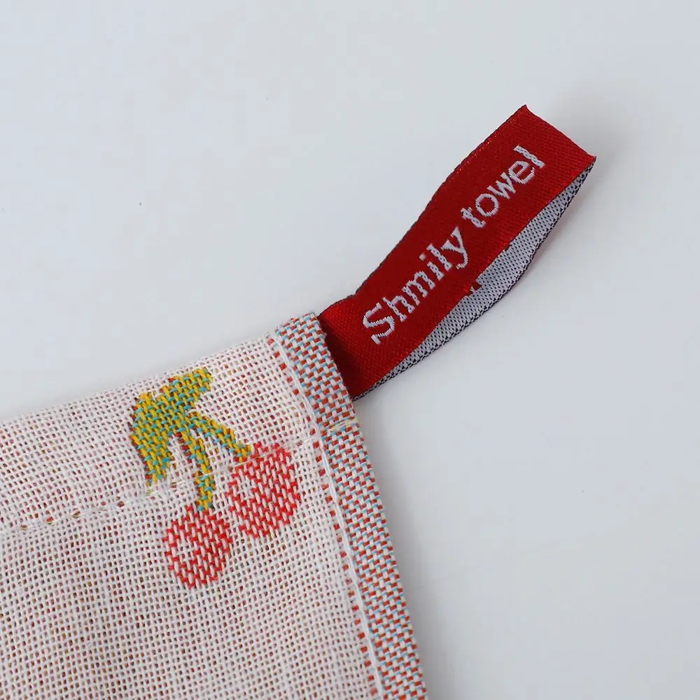 34*40cm Pure Cotton Dish Cloth Decorative Quick Dry Large Hand Towel 4 Layer Cotton Gauze Cartoon Washcloths for Home Restaurant