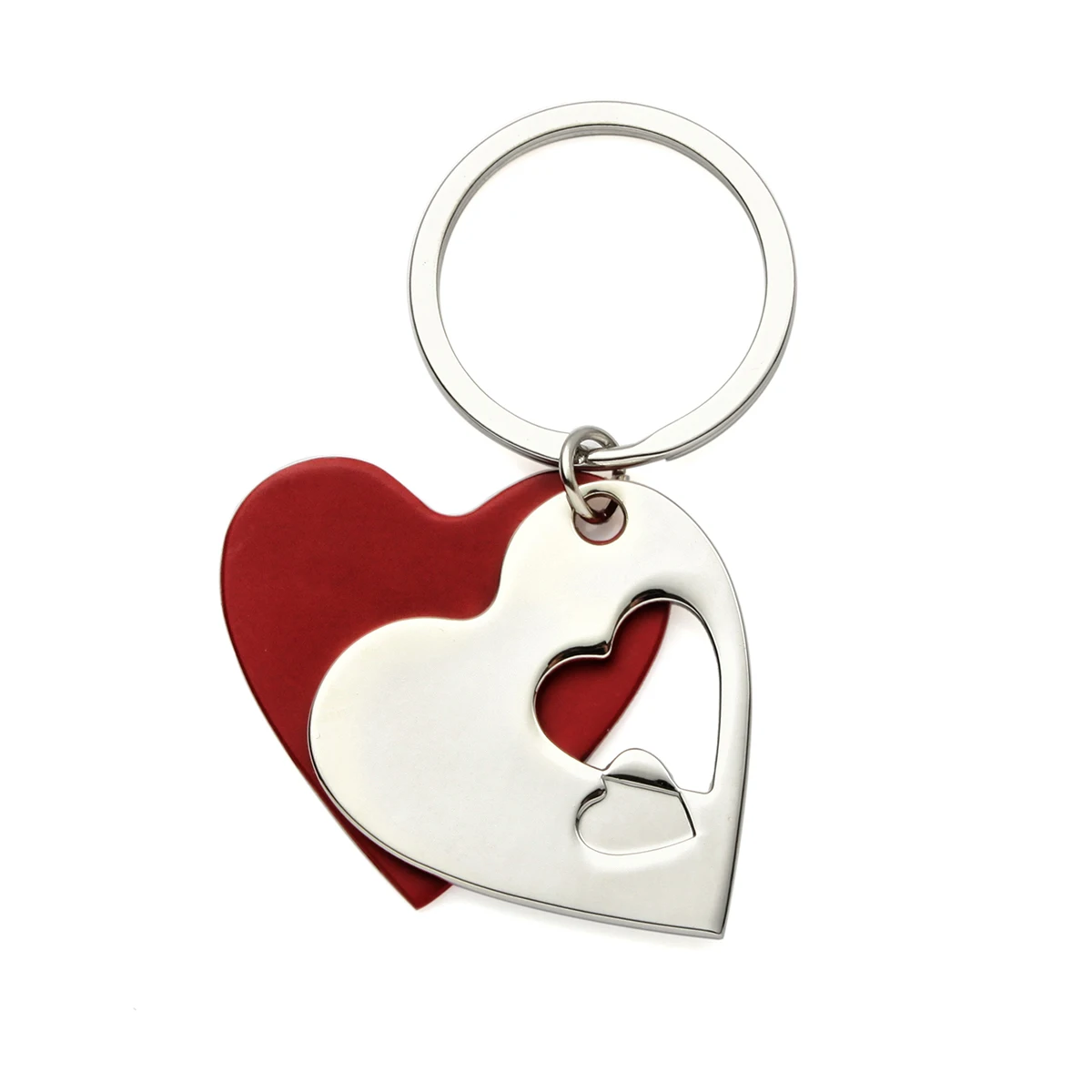 50Pcs Personalized Layered Heart Keychain Party Gift Custom Wedding Engagement Anniversary Return Favor For Guests