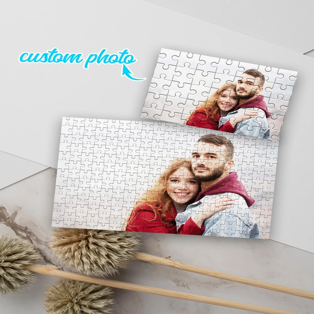 150/300/500pcs Romantic Couple Custom Photo Custom DIY Personalised Photo Puzzles For Baby Toy Love Gift