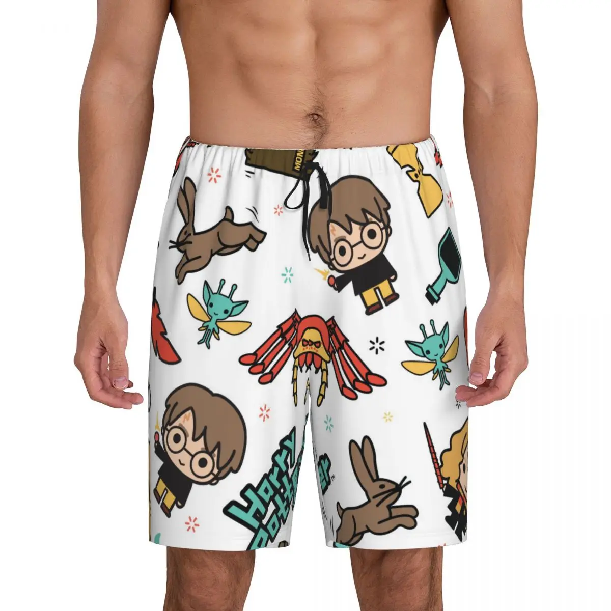 

Men's Harrys Magic Adventure Movies Potters Pajama Shorts Custom Print Sleep Pjs Sleepwear Bottoms with Pockets