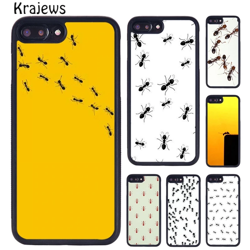 Krajews Creepy Ant Insects Scary Phone Case For iPhone 16 15 14 plus 11 12 mini 13 Pro X XR XS Max cover shell coque