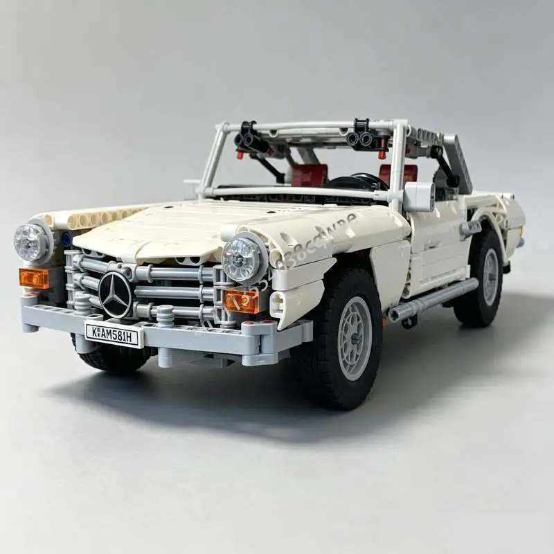 NEW 1392PCS MOC Classic Convertible Retractable Roof Model Custom Puzzle DIY Creative Assembly Building Blocks Toy Gift Display
