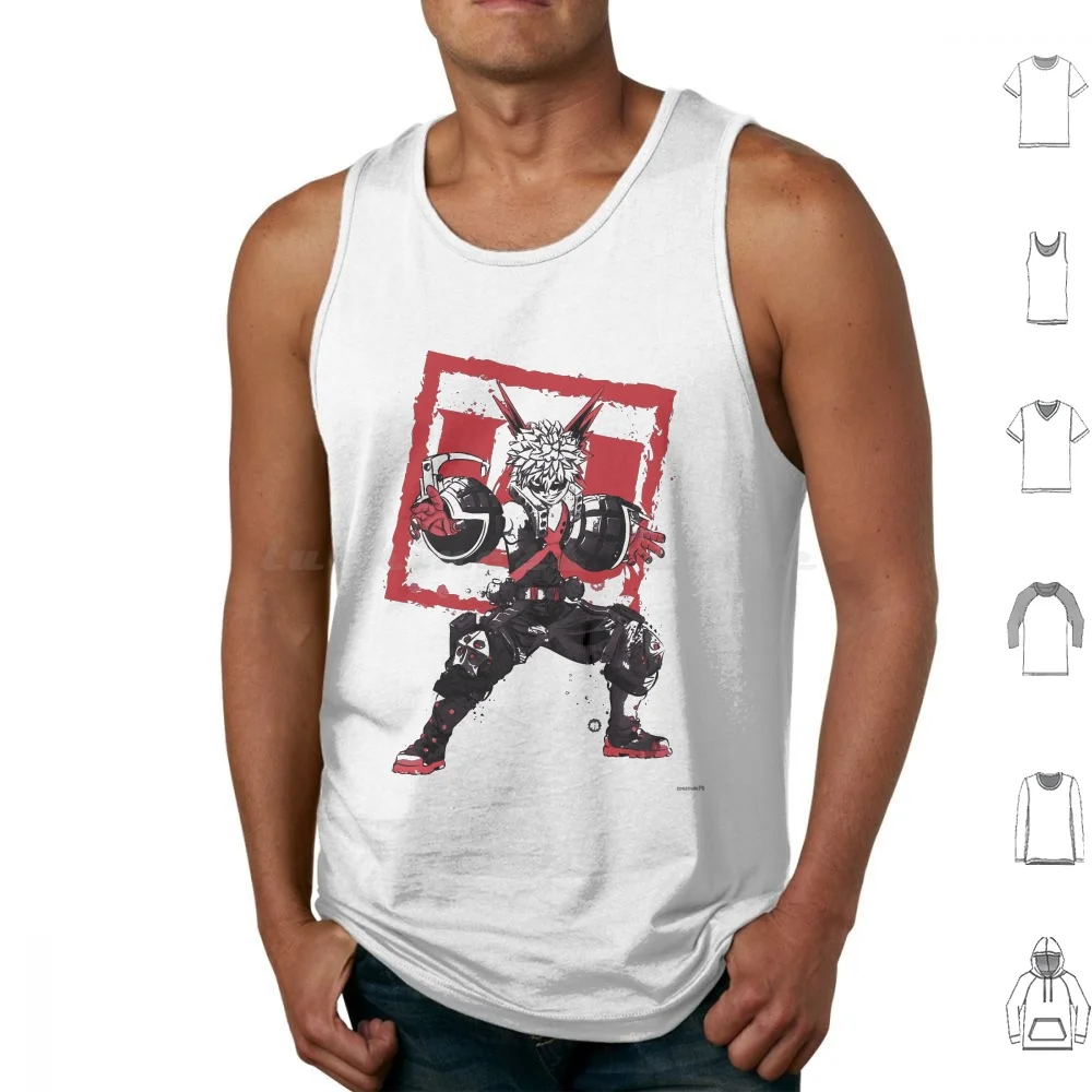Camisetas sin Mangas Bakugo Sumi-E, Chaleco sin Mangas, Katsuki Bakugo, Anime, Manga, Bakugou, Ochako Uraraka, Shoto Todoroki, Tenya Iida, Izuku
