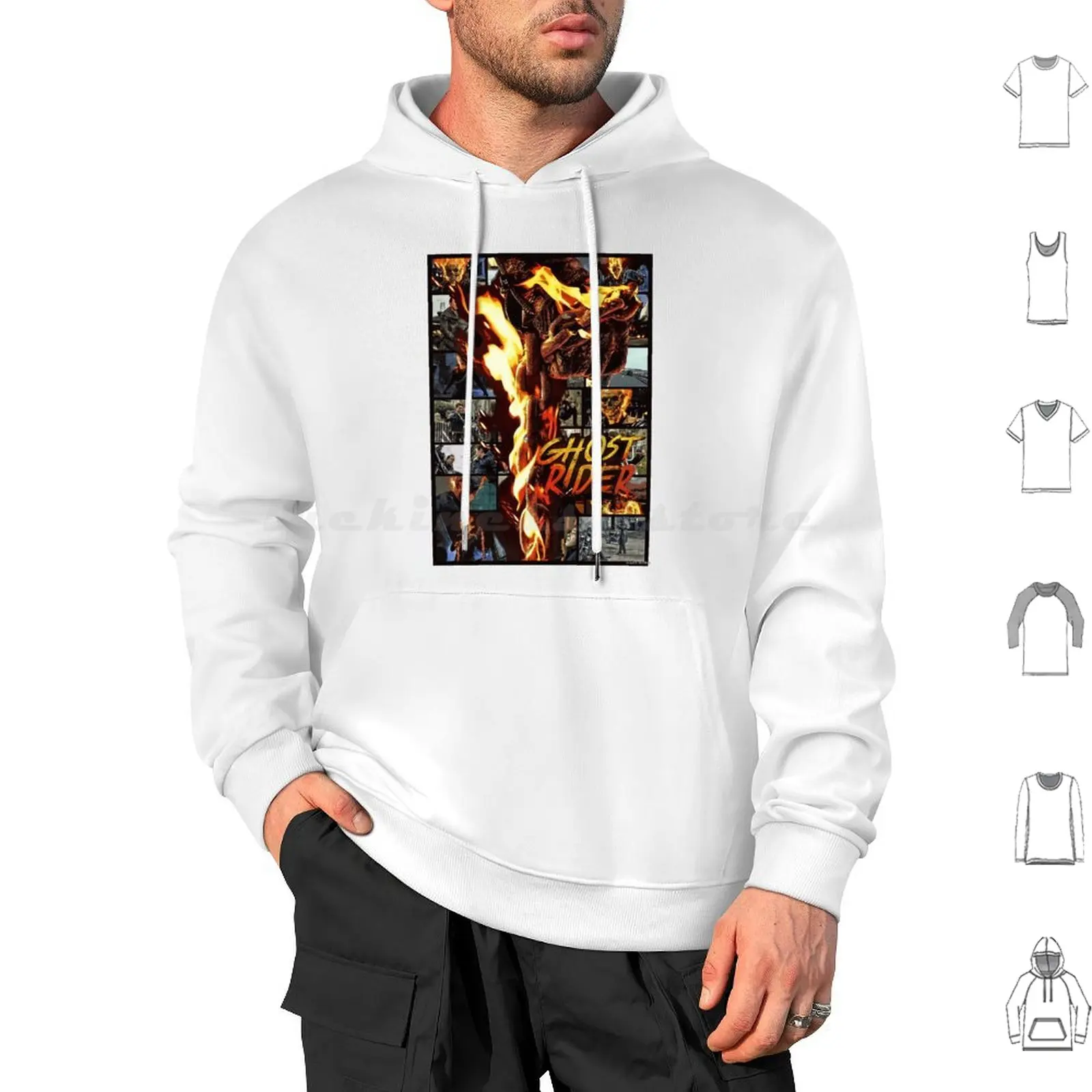 Ghost Rider Hoodies Long Sleeve Game Gameverse Gameverse Comics Universe Mcu Multiverse Snap Comics Snap