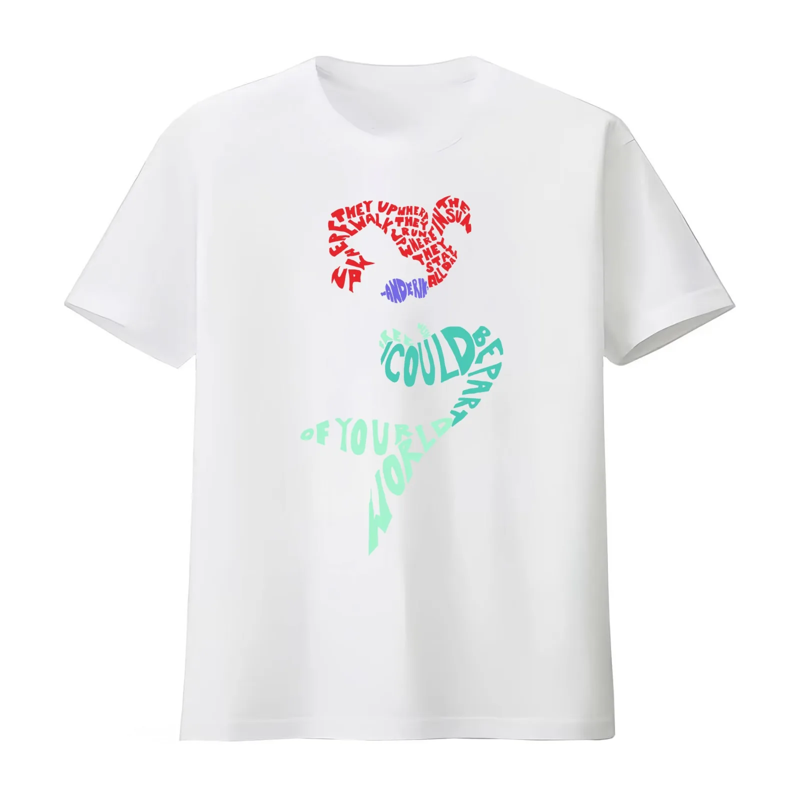 Under the Sea T-Shirt Summer Casual Cotton Tee Oversized Streetwear Tops Vintage Graphic Print Loose Fit Short Sleeve