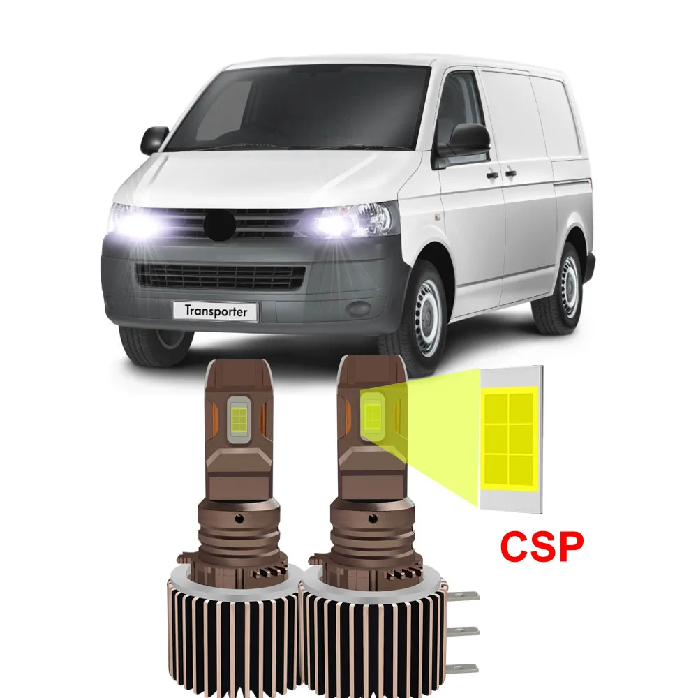 

LED Headlight Bulbs H15 For Volkswagen VW Transporter T5 T6 2010-2021 Low Beam with Daytime Running Lights White 72W 6000K