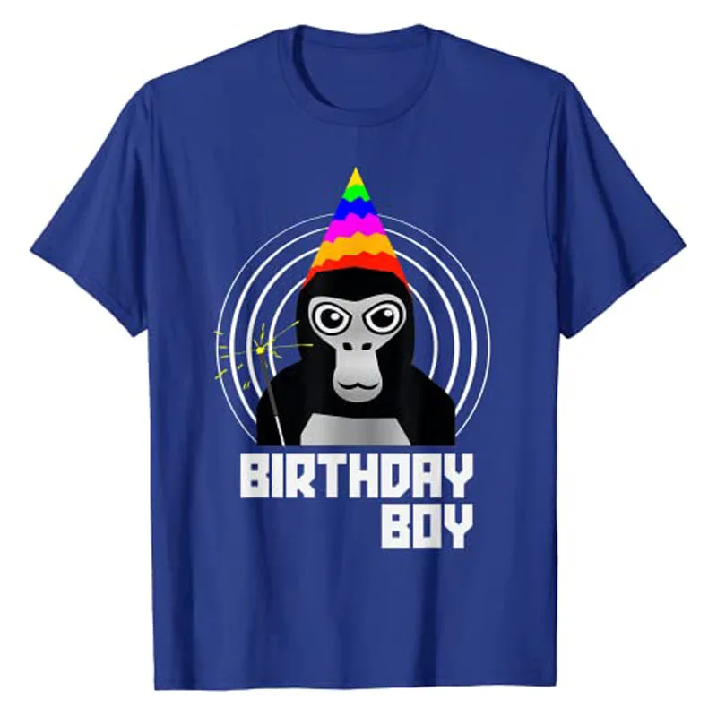 Camiseta con estampado de Gorilla Tag para niño y adolescente, camisa divertida de manga corta con gráfico, ideal para regalo de cumpleaños