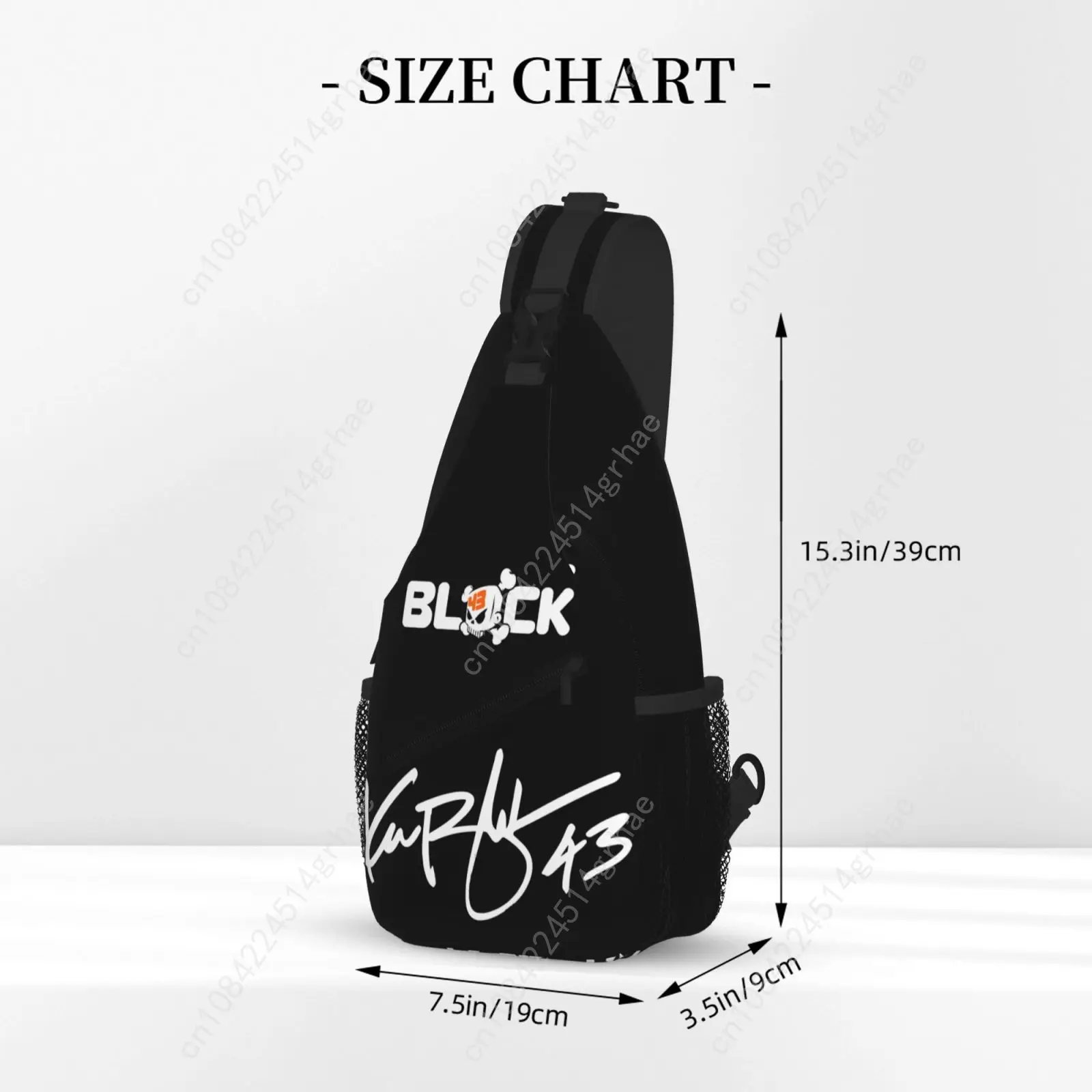 Ken Block 43 슬링백 가슴 크로스바디 숄더 슬링 백팩 야외 하이킹 데이팩 남성 여성 가방