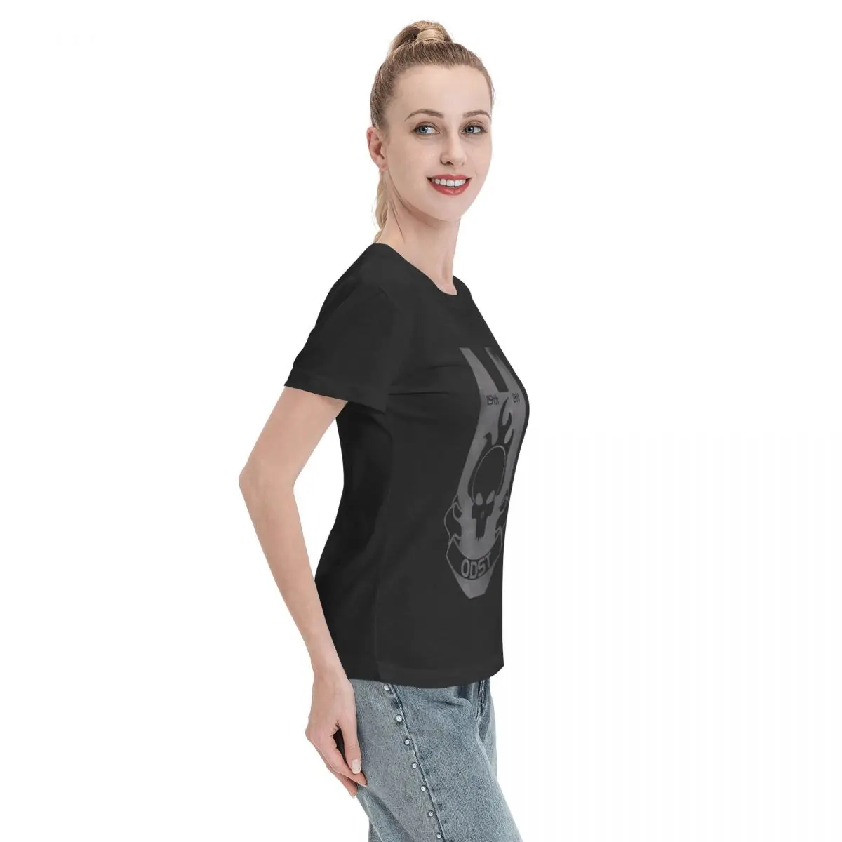 No Fade UNSC Patch ODST Brand Women's T-shirt Gothic Streetwear Tee - view 6