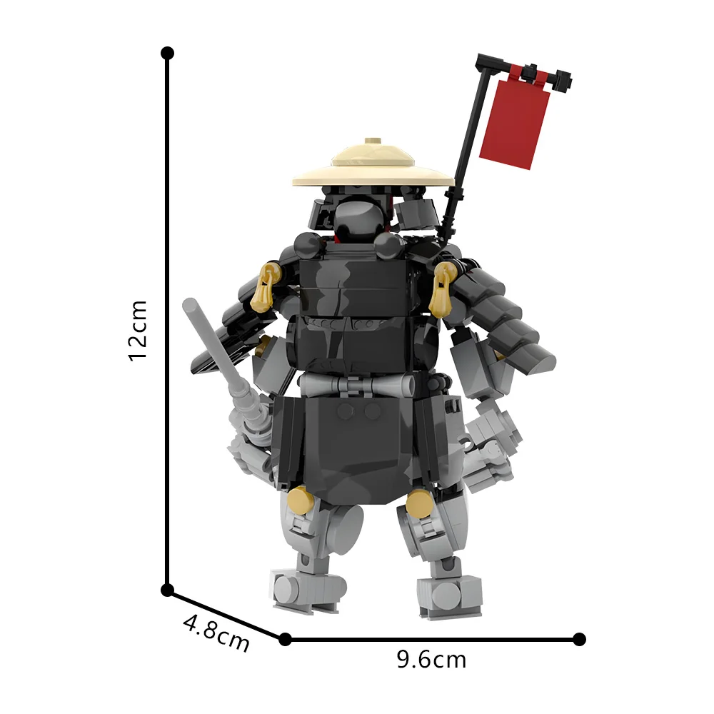 Gobricks MOC Oni Samurai Mech Bricks Model Japanese samurai Ninja Creative Building Blocks Assembly Toys Children Birthday Gifts