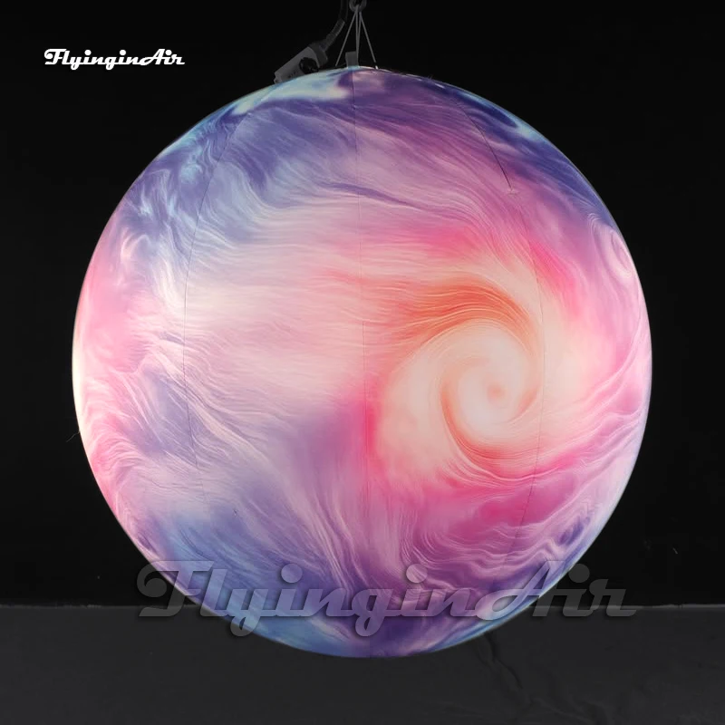 Illuminated Personalized Balloon Large Inflatable Planet Sphere With LED Light For Party Decoration