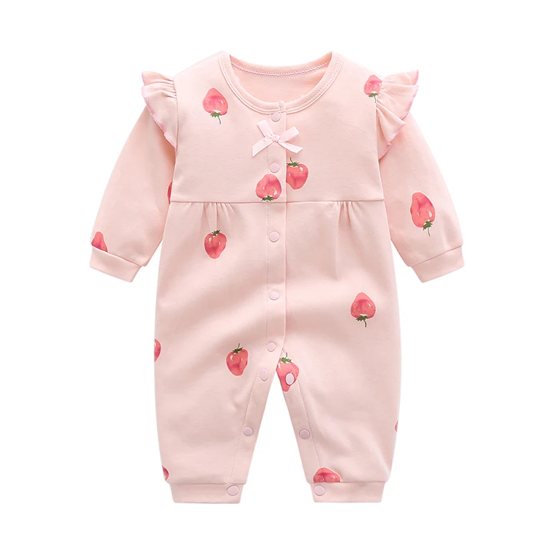 

Full Moon Princess Outfit Autumn Thin Style Jumpsuit 0-1 Year Old Newborn Stylish Pure Cotton Crawling Suit