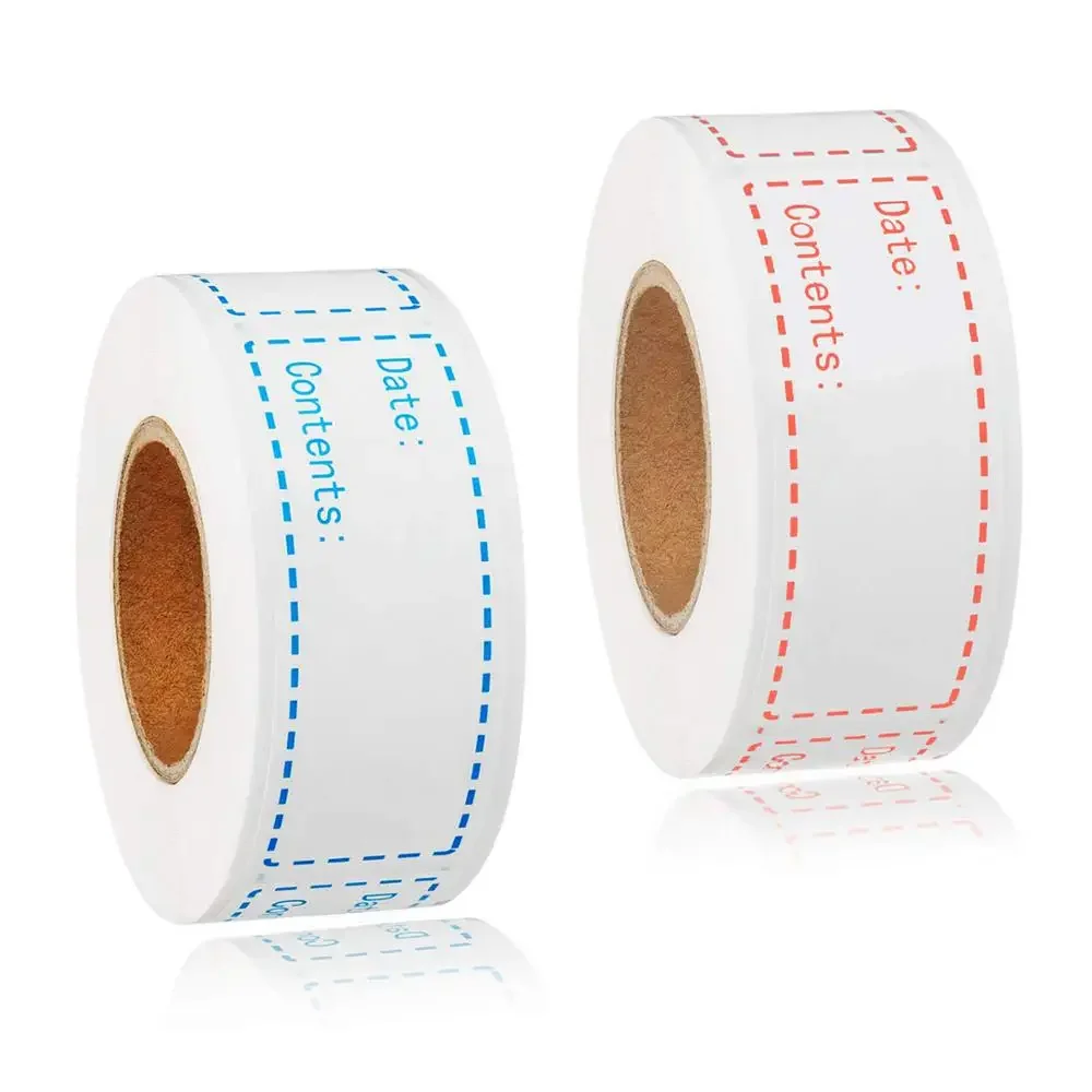 

150Pcs/Roll Food Freezer Label Stickers 1x3 Inch Self-Adhesive Storage Refrigerator Date Easy Clean No Residue