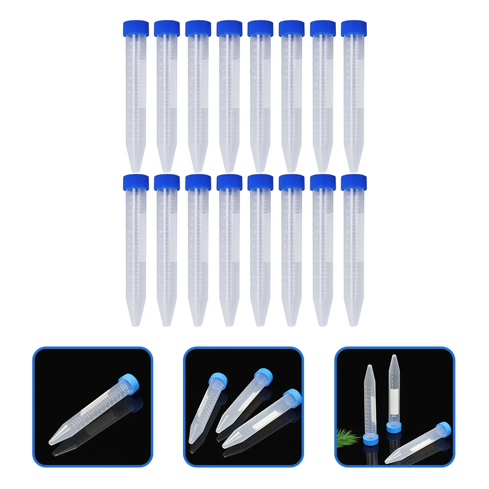 30pcs Urine Sediment Tubes 15Ml Test Tubes Conical Graduated Plastic Containers Lab Blood Analysis Scientific