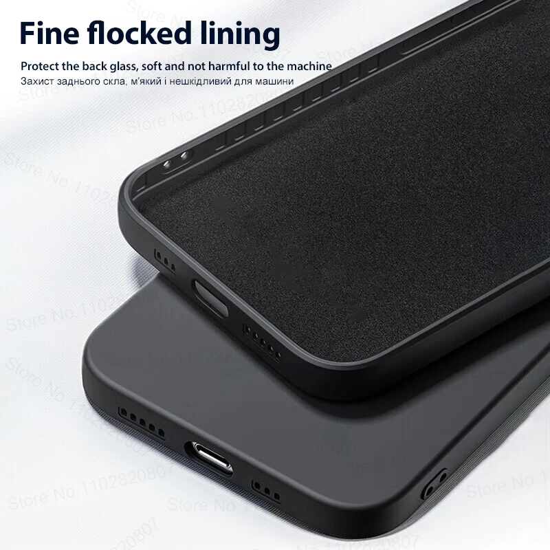 Luxury Lens Protection Shockproof Case For iPhone 15 14 13 12 11 Pro Max Plus Liquid Silicone Cases Soft Cover Phone Accessories image 3