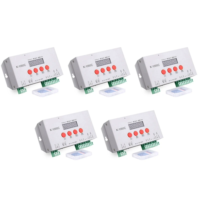 5X K-1000C Controller K1000C WS2812B WS2811 APA102 T1000S WS2813 LED 2048 Pixel Program Controller DC5-24V