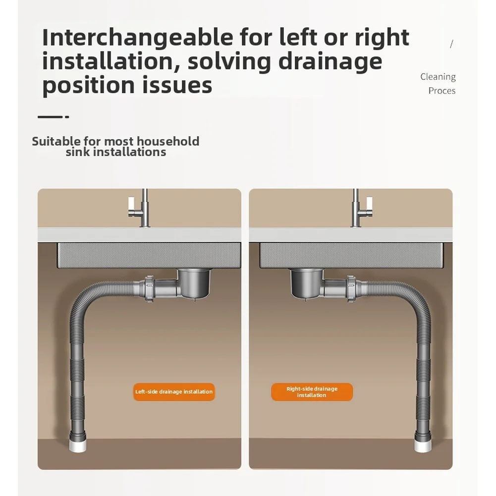 Single Basin Pull Up Sink Drainer Stainless Steel with Auto Closure Valve and Designed for 40mm 50mm 75mm Drain Pipes