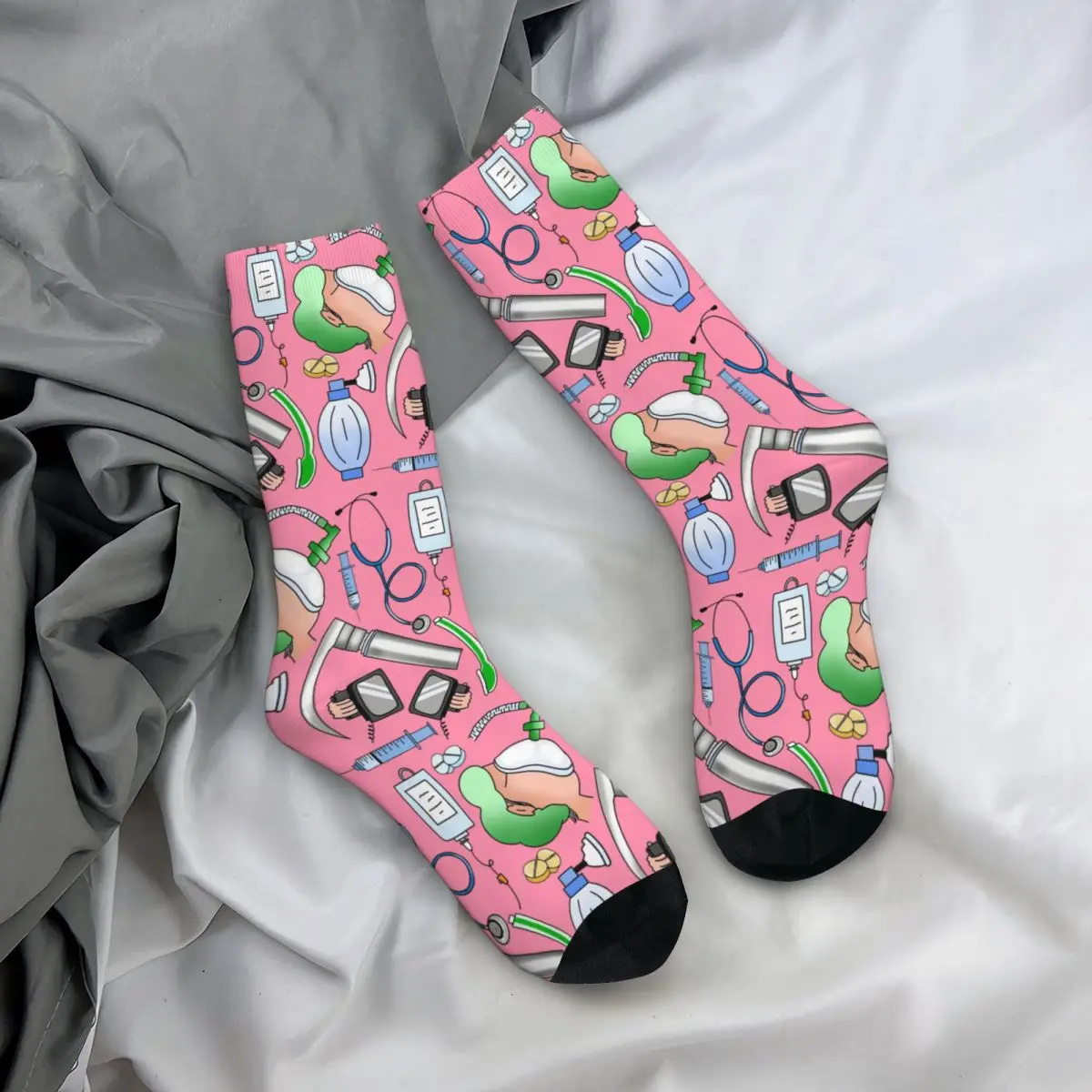 Anesthesia Socks Harajuku Super Soft Stockings All Season Long Socks Accessories for Unisex Gifts