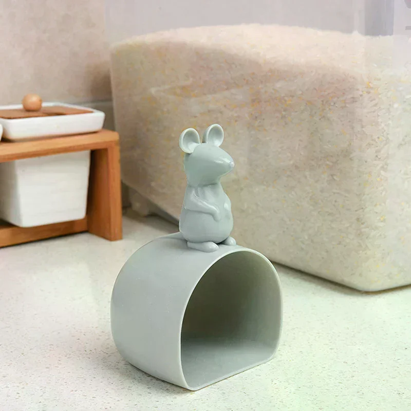 Mouse Shape Rice Spoon PP Rice Spoon Measuring Rice Scoop Coarse Grains Small Shovel Kitchen Tools 1 Pcs