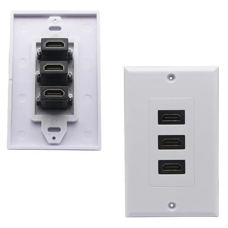 3Port USB 3.0 Usb3.0 Wall Plug Three Port HDMI-compatible Wall Plate Socket HD Usb3.0 VGA D-Sub Wall Mount Panel Outlet Jack