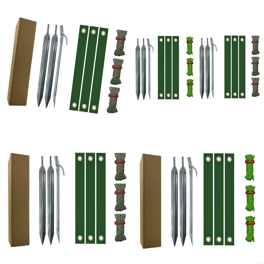 Rustproof Stakes Supports with Strap Against Bad Weather for Newly Planted Trees New