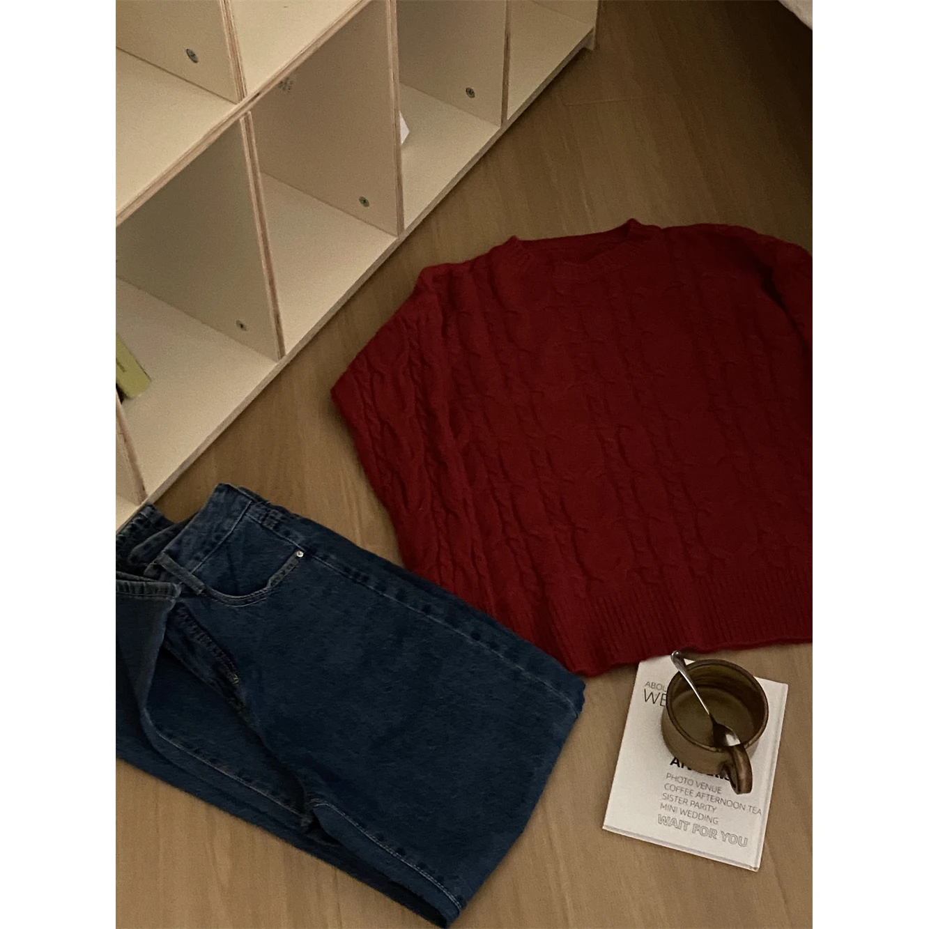 

ing Color round Ne 3D Twist Knitted Loose Color Sweater Comfortable Breathable Faionable Casual Long Sve