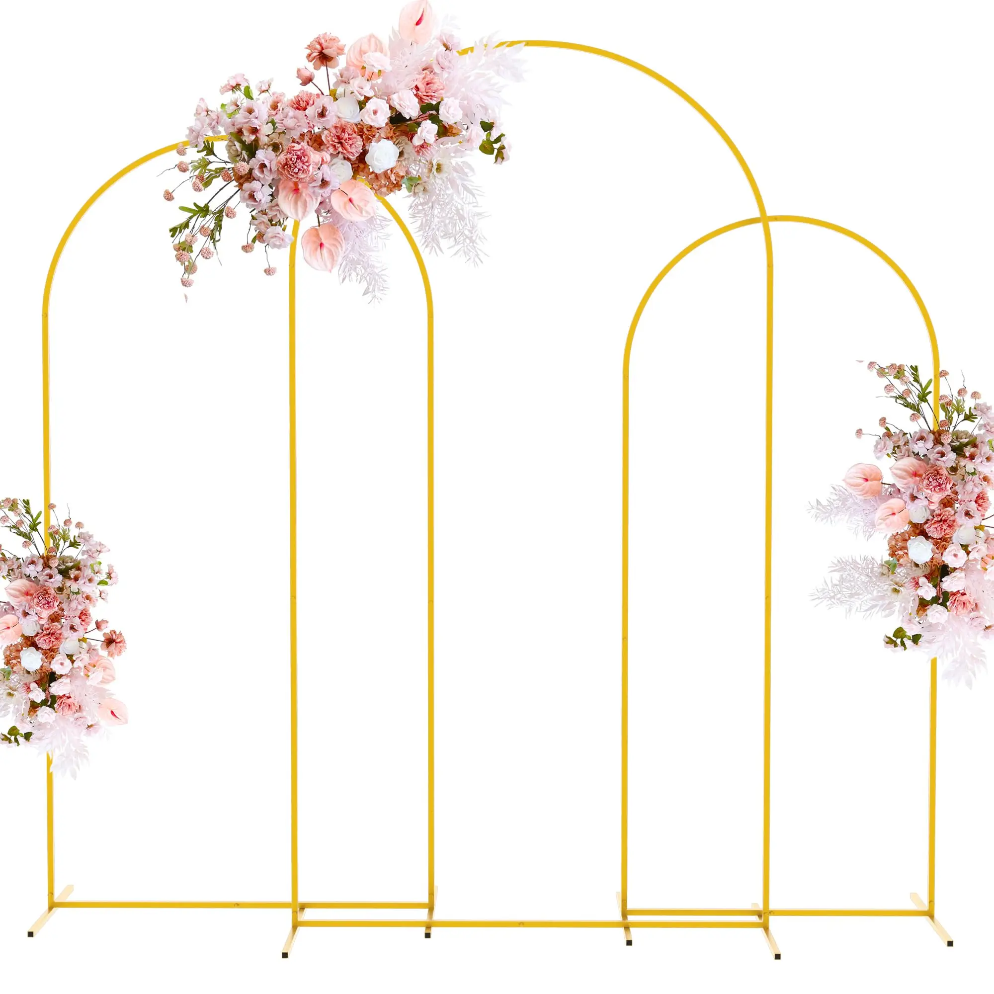 Juego de 1 pieza de soportes de arco de metal dorado para decora ciones de bodas y fiestas de
