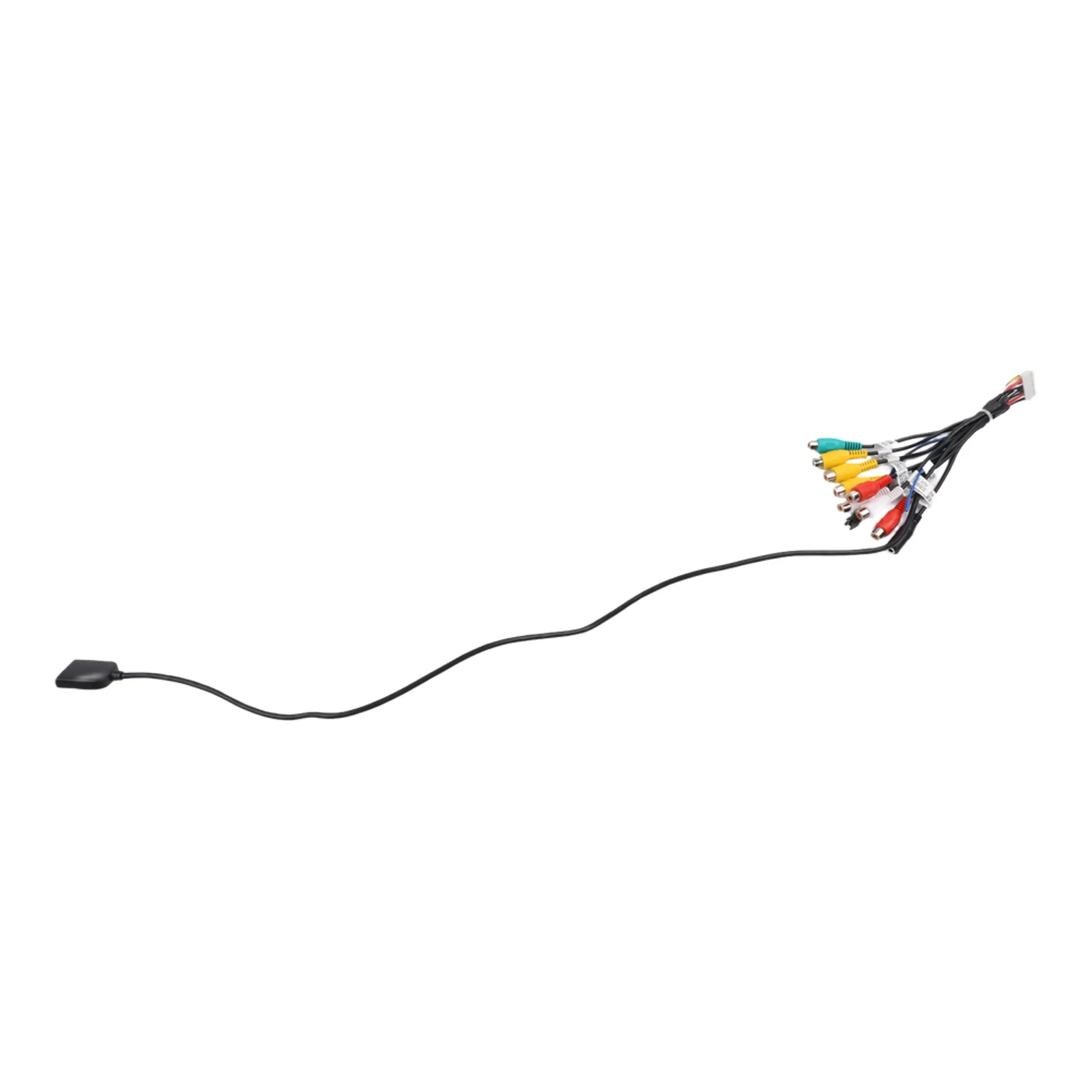 Car Multimedia Setup Black Microphone Connector Quick Installation Radio Cooling Fan Support Wear-resistant Design