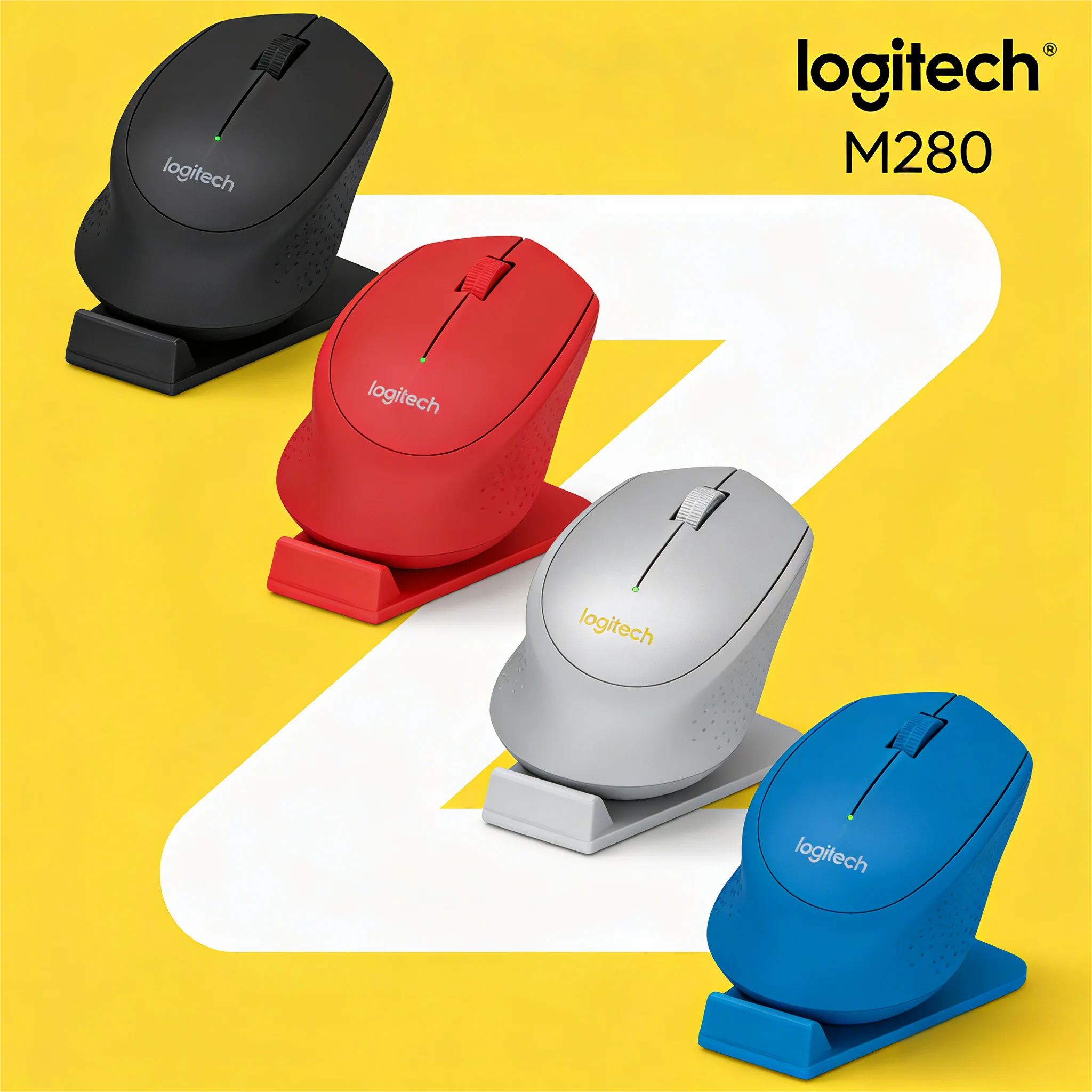 

Бесшумная энергосберегающая беспроводная мышь Logitech M280/M330, совместимая с ноутбуками и настольными ПК, эргономичная, для комфортного использования дома