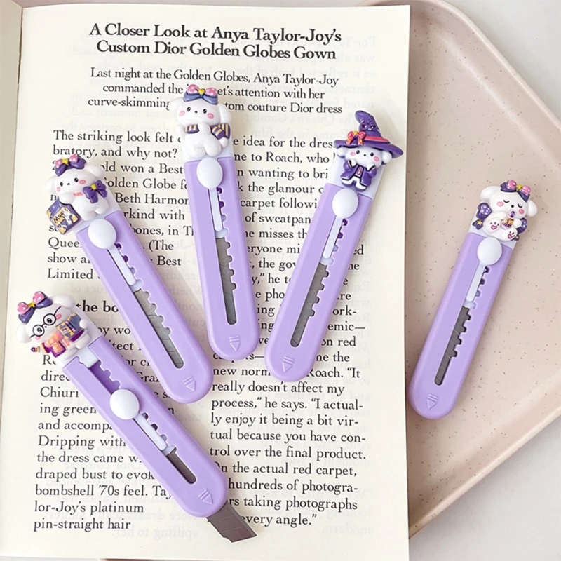 W89C Box Opener Lovely Dog Letter Packer Packer Opener Paper Cutter