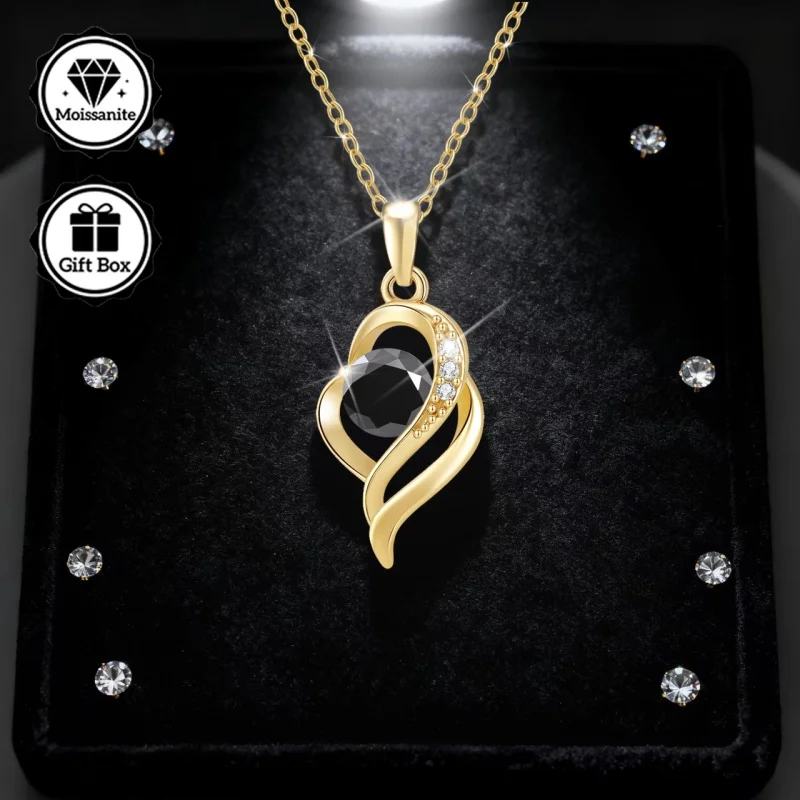 

LAMVOICE/ювелирные изделия для женщин, рождественский подарок, ювелирные изделия высокого качества, гипоаллергенное ожерелье, 1-каратное ожерелье из муассанита для женщин