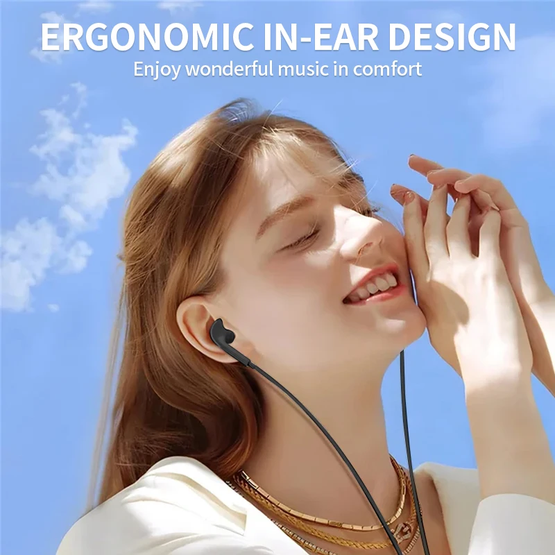 سماعات أذن سلكية من النوع C Hifi Bass ستيريو للتحكم في مستوى الصوت مع ميكروفون USB C سلكية لهاتف Apple Iphone 15 16 Pro Max وسامسونج وهواوي