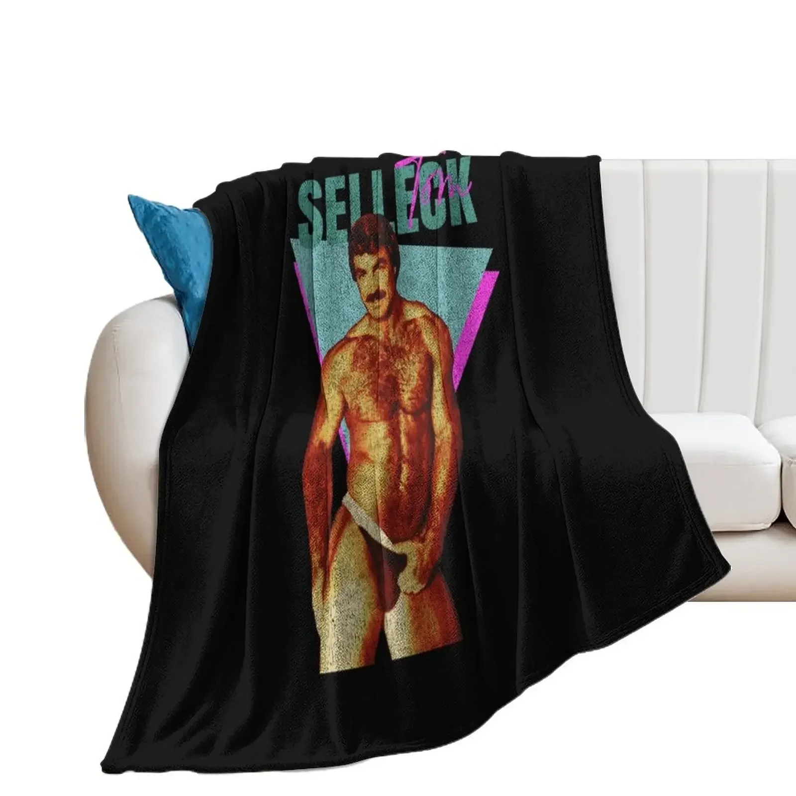 Vintage Distressed Tom Selleck Throw Blanket Sofa Quilt blankets and throws For Decorative Sofa Blankets For Sofas Blankets